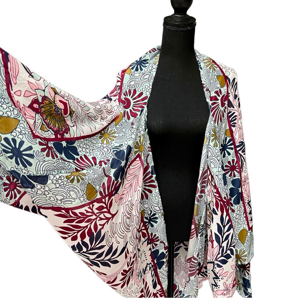 Anthropologie Multi Floral Larissa Cocoon Kimono NWT One Size - Picture 1 of 12